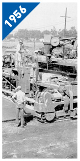 First Slipform Paver 1956